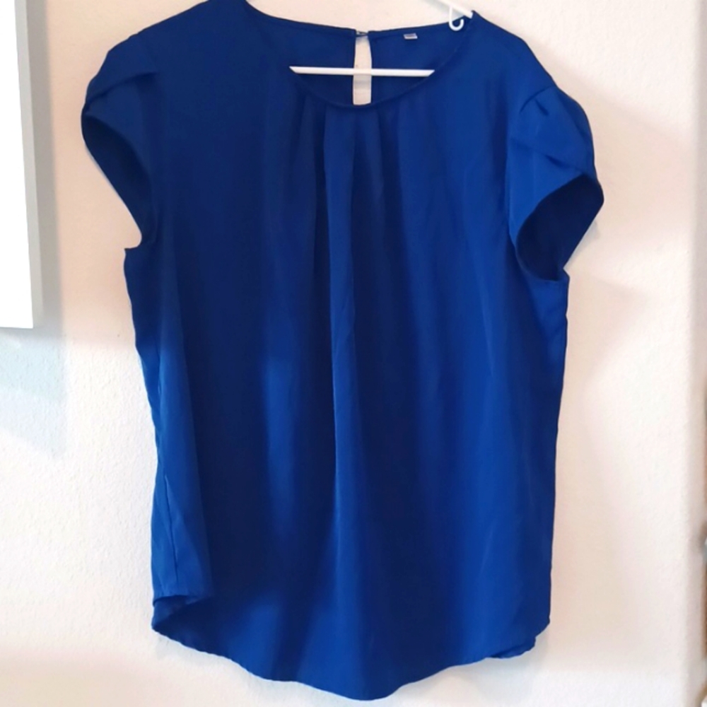 Womens Navy Blue Blouse 2xl